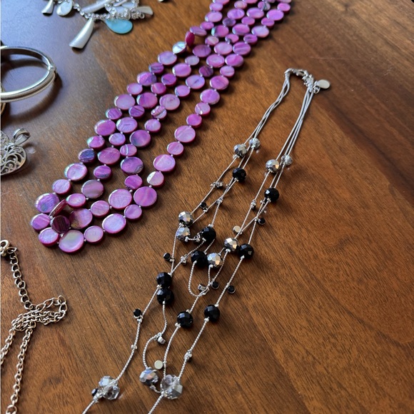 Costume Jewelry Bundle, Necklaces, Bracelets, Pendant/Earrings assorted colors - Picture 5 of 8